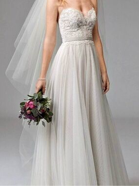 BHLDN / Wtoo (Watters) Wedding Dress – Size 10 (Ivory/Champagne/Smoke)